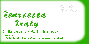 henrietta kraly business card